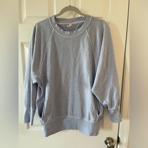Sky Blue Free People Pullover with Pockets